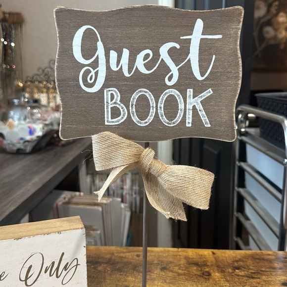 Rustic Guest Book and Kids Table Signs - Picture 2 of 3